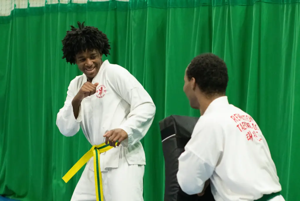 Laughing while sparring